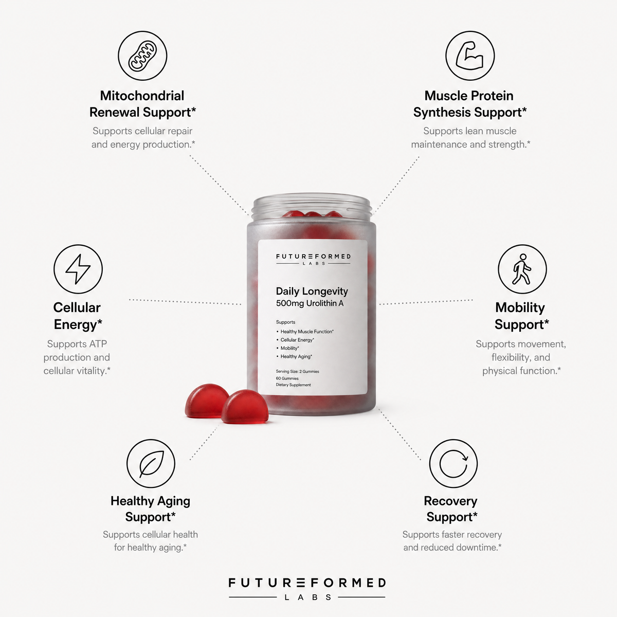 Move & Feel Stronger with Daily Longevity™ 500mg Urolithin A Gummies