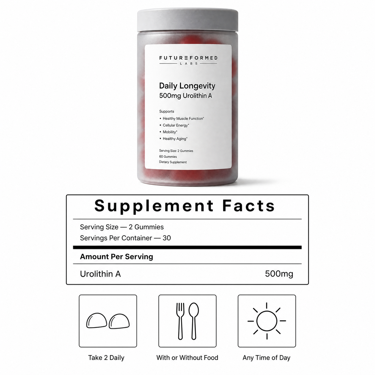 Move & Feel Stronger with Daily Longevity™ 500mg Urolithin A Gummies