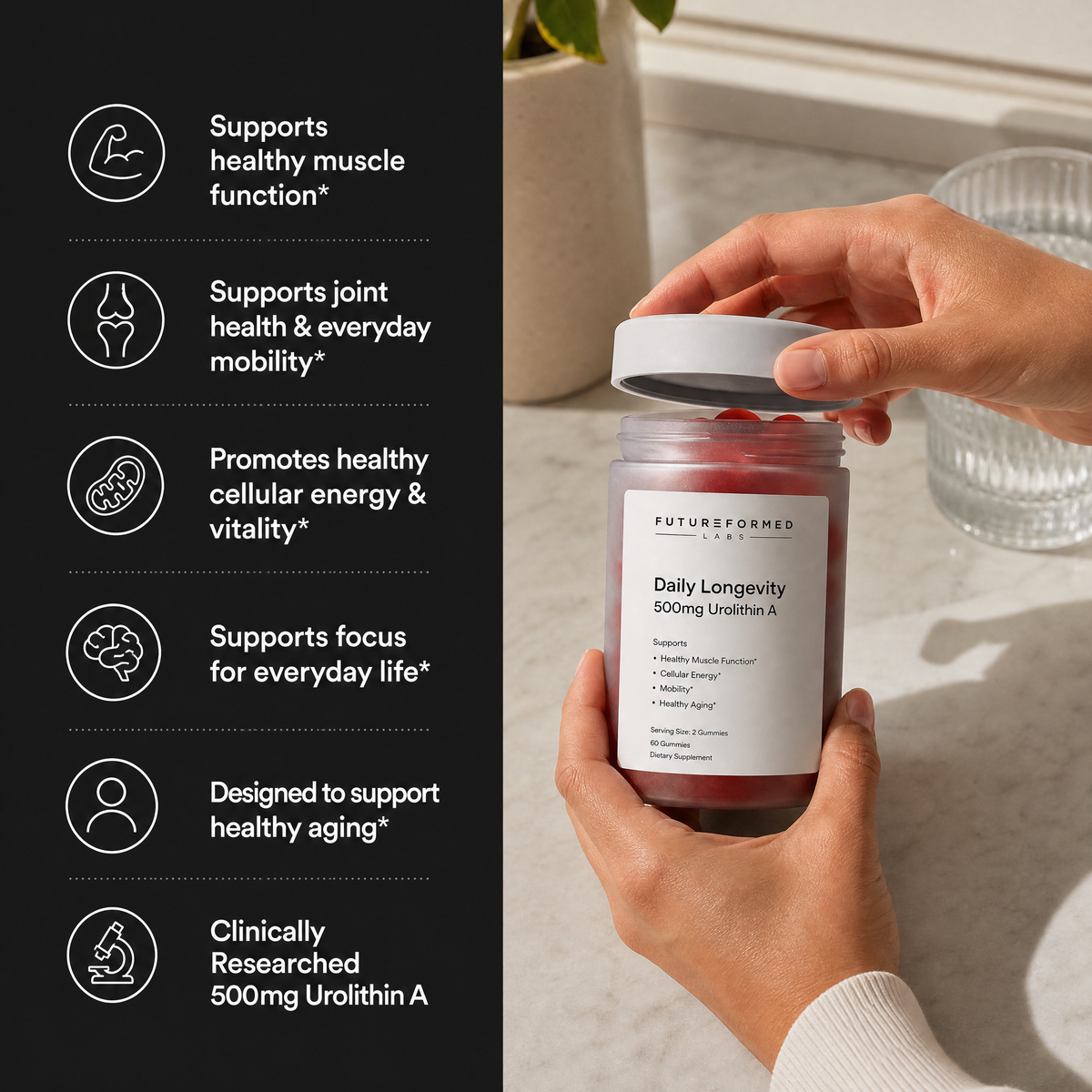 Move & Feel Stronger with Daily Longevity™ 500mg Urolithin A Gummies