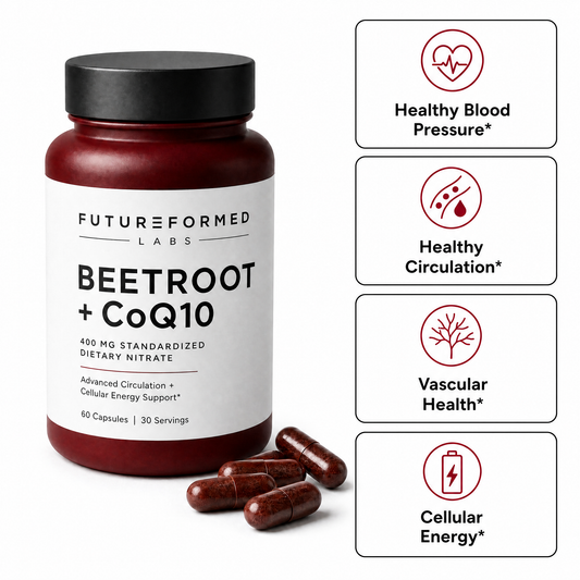 Beetroot + CoQ10  Advanced Heart, Blood Flow, & Energy Support