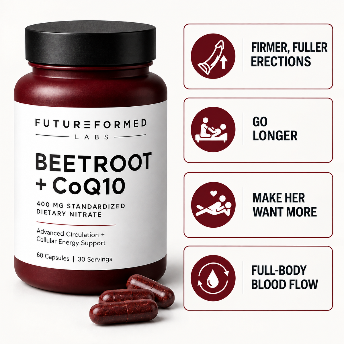 Beetroot + CoQ10 Advanced Nitric Oxide + Male Performance
